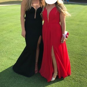 red prom dress